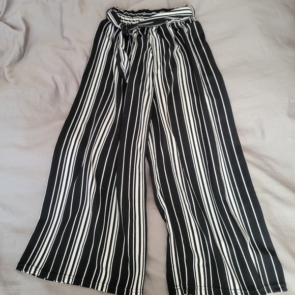 (SOLD ON VINTED) Striped Long Pants with Ribbon Tie - Picture 1 of 1